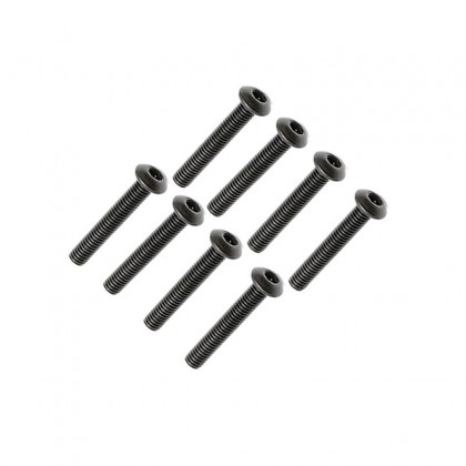 FTX Button Head Hex Screw M3 X 18mm (8pc)